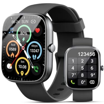 Smart Watch, 1.91" Smartwatch for Men Women (Answer/Make Call), Fitness Tracker with 100+ Sport Modes, IP68 Waterproof, Heart Rate/Sleep Monitor, Spo2, Pedometer, Activity Tracker for Android iOS