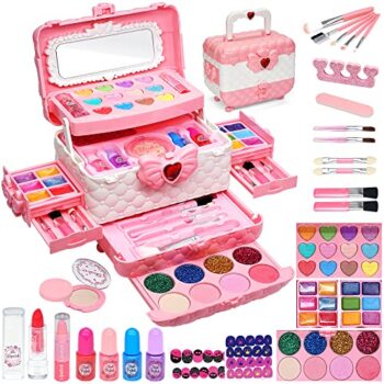 Kids Makeup Kit – Washable, Non-Toxic Pretend Play for Girls 4-12