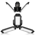 LED Garage Light 2 Pack 8000LM 360° 60W Deformable Ceiling Light