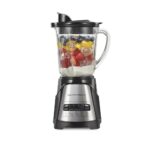 Hamilton Beach Power Elite Wave Action Blender For Shakes and Smoothies, 40 Oz Glass Jar, 12 Functions Including Puree, Crush Ice, Black, 700 Watts, Black (58148A)