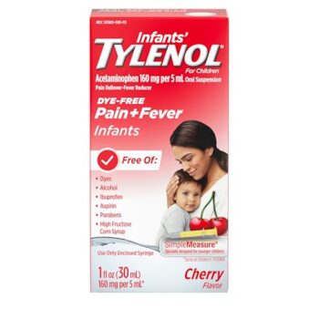 Infants' Tylenol Acetaminophen Liquid Fever & Pain Reliever Dye-Free Cherry 1 fl oz