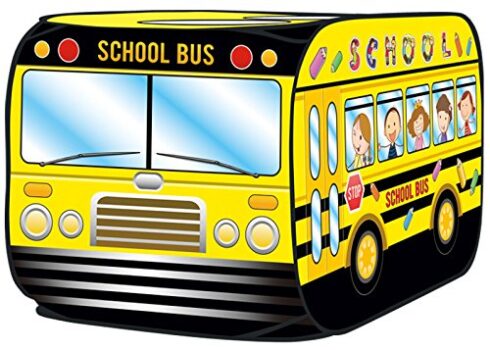 Kiddie Play School Bus Pop Up Play Tent for Kids Boys & Girls Indoor Outdoor Playhouse Toy