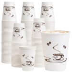 Lamosi 240 Pack 12 OZ Coffee Cups, Disposable Paper Cups for Hot/Cold Beverage, Disposable Cups 12 oz, Leak-Free Paper Coffee Cups for Cafe, Restaurant, Office and Home