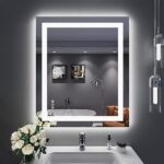 LOAAO 30x36 LED Bathroom Mirror with Anti-Fog and Dimmable Lights