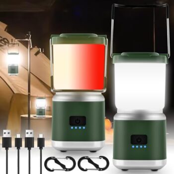 Rechargeable LED Camping Lantern for Kids Adult Camping Emergency Lights for Power Outages Mini Waterproof Portable Camping Tent Lamp Lantern Night Light Flashlight for Camping Hurricane