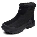 SILENTCARE Men's Fur Lined Waterproof Snow Boots