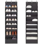 STORAGEIDEAS 2 Pack Shoe Organizer with 6 Extra Large Pockets and 4 Large Pocket, Over the Door Sturdy Closet Storage Rack, Hanging Shoe Organizer for Shoes, Sneakers, Black