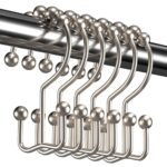 Titanker Rust-Resistant Shower Curtain Hooks Set of 12