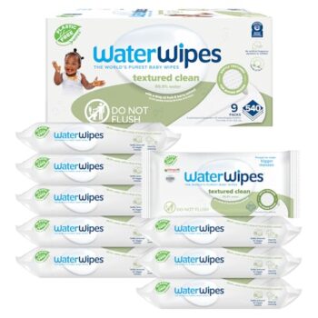 WaterWipes Plastic-Free Baby Wipes 99.9% Water Unscented 540 Count