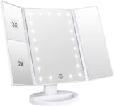 WEILY Tri-Fold Makeup Vanity Mirror with LED Lights