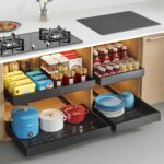 ZHILIN5A Expandable Pull-Out Cabinet Organizer for Kitchen Storage