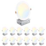 12 Pack Ultra-Thin Dimmable LED Recessed Lights