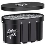 CalmMax Oval Ice Bath Tub with Cover for Athletes XL Portable Cold Plunge Tub - 130 Gal Capacity for Cold Water Therapy Ice Baths at Home Outdoor Gym