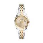 Fossil Women's Scarlette Mini Quartz Stainless Steel Three-Hand Watch, Color: Gold/Silver (Model: ES4949)