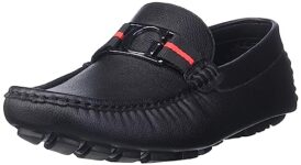 GUESS Men's ASKERS Loafer, Black, 9