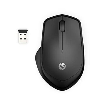 HP Wireless Silent 280M Mouse - Ergonomic Right-Handed Design, 18 Month Battery Life, and 2.4GHz Reliable Connection - Works for Computers and Laptops - Far Quieter Clicks than Most Mice,Black