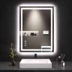 LOAAO 24X32 LED Bathroom Mirror with Lights, Anti-Fog, Dimmable, Backlit + Front Lit, Lighted Bathroom Vanity Mirror for Wall, Memory Function, Tempered Glass, Shatter-Proof, ETL Listed