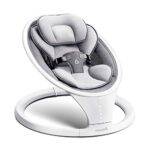 Munchkin Baby Swing, Portable and Lightweight, Bluetooth Enabled with Natural Sway in 5 Ranges of Motion, Grey/White