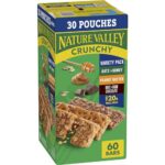 Nature Valley Crunchy Granola Bars, Value Pack, 60 Bars, 44.7 OZ Count (30 Pouches)