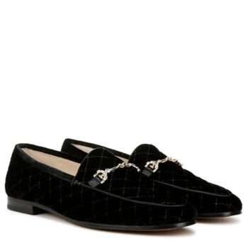 Sam Edelman Women's Loraine Regal Loafer Black Velvet 8 Medium
