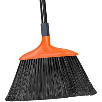 TreeLen Heavy Duty Outdoor Broom, Stiff Bristles for Garage, Driveway & Sidewalk – 14.5” Wide, Ideal for Indoor/Outdoor Sweeping