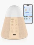 Vanzon Baby Sound Machine, Smart App Control White Noise Machine with 54 Soothing Sounds & 15 RGB Night Light Modes and Auto-Off Timer, Suitable for Adults & Kids Sleeping