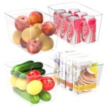 BALEINE 4-Pack Clear Storage Bins
