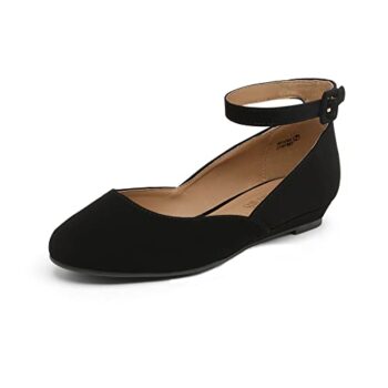 DREAM PAIRS Women's Ankle Strap Ballet Flats