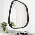 HLFMVWE Asymmetrical Wood Frame Wall Mirror