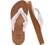 KuaiLu Women's Arch Support Flip Flops