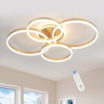 Modern LED 4-Ring Ceiling Light with Remote