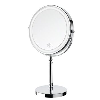 Rechargeable Lighted Double-Sided Makeup Mirror