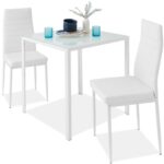 3-Piece Modern Glass Dining Set