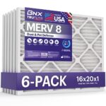 BNX TruFilter 16x20x1 MERV 8 Air Filters (6-Pack)