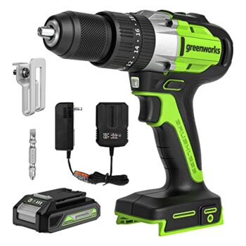 Greenworks 24V Brushless 1/2" Hammer Drill Kit