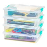 IRIS USA 6 Qt. Stackable Storage Bins - 4 Pack