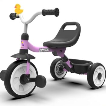 KRIDDO Foldable Kids Tricycle with Basket