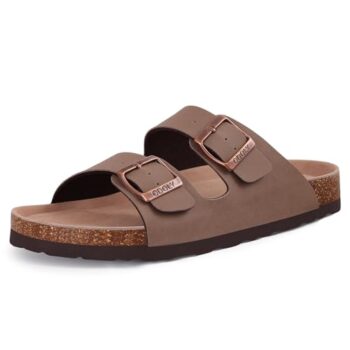 ODOLY Women's Arch Support Cork Slide Sandals