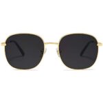 SOJOS Classic Square Sunglasses, Gold/Grey