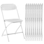 Sweetcrispy 10-Pack Plastic Folding Chairs
