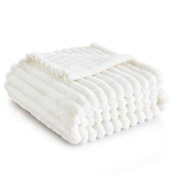 Bedsure White Cozy Throw Blanket 50x60