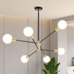 CANMEIJIA Modern Sputnik Chandelier, 6-Light Fixture