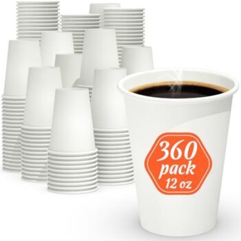 Dealusy 360 Count 12 oz Disposable Coffee Cups