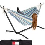 Double Hammock with Steel Stand - Ocean