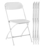 DUMOS 4 Pack Folding Chairs - Sturdy & Portable
