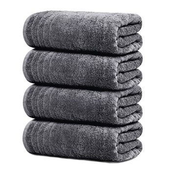 Extra Large Cotton Bath Towels - Dark Grey
