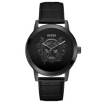 Guess Men's Black Strap Watch 44mm