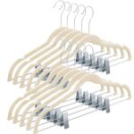 Home-it 10 Pack Ivory Velvet Hangers