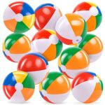 JOYIN 12-Pack Rainbow Beach Balls