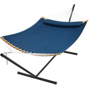SUPERJARE Curved-Bar 2-Person Hammock with Stand